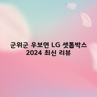 군위군 우보면 LG 셋톱박스 2024 최신 리뷰