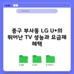 중구 부사동 LG U+의 뛰어난 TV 성능과 요금제 혜택