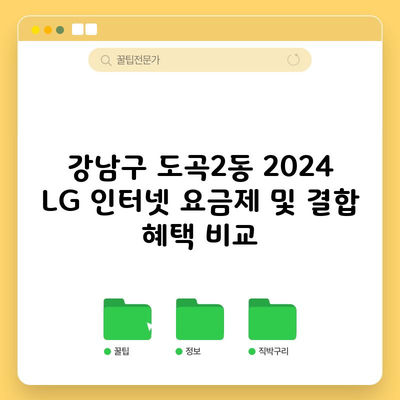 강남구 도곡2동 2024 LG 인터넷 요금제 및 결합 혜택 비교