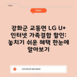 강화군 교동면 LG U+ 인터넷 가족결합 할인: 놓치기 쉬운 혜택 한눈에 알아보기