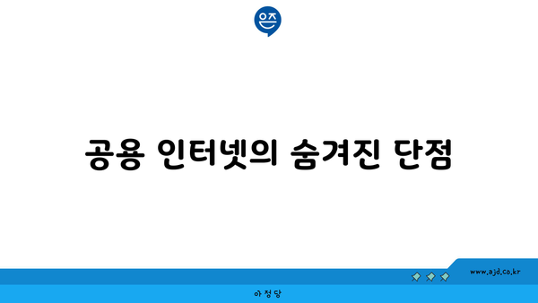 공용 인터넷의 숨겨진 단점