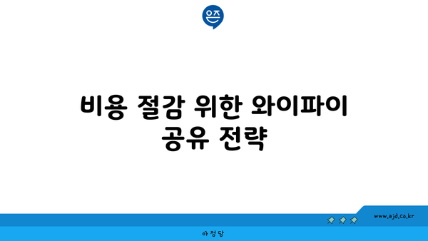 비용 절감 위한 와이파이 공유 전략