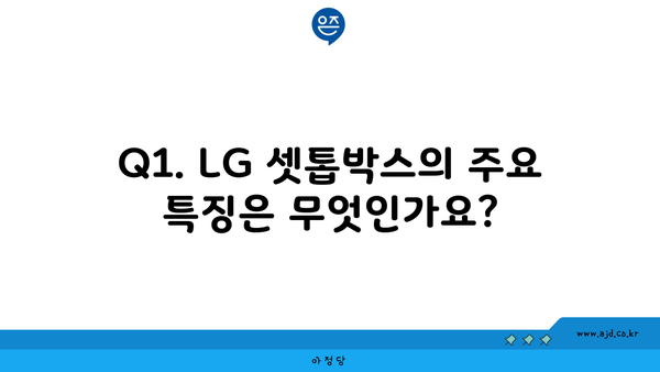 Q1. LG 셋톱박스의 주요 특징은 무엇인가요?