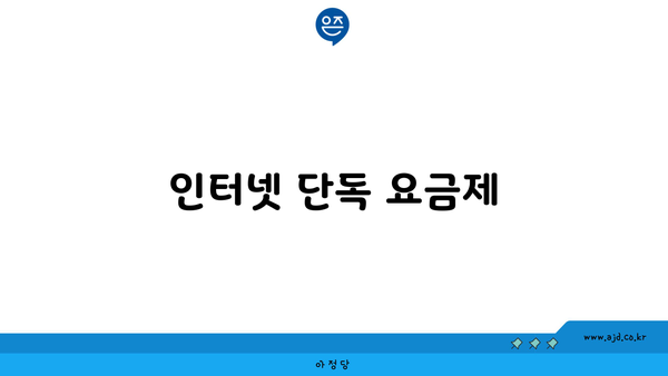 인터넷 단독 요금제