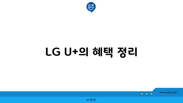 LG U+의 혜택 정리