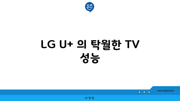 LG U+ 의 탁월한 TV 성능