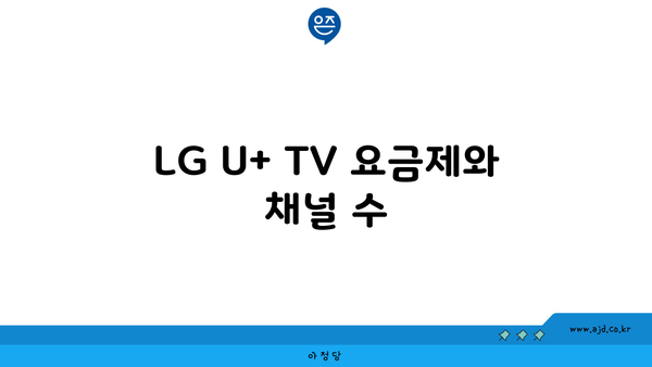 LG U+ TV 요금제와 채널 수