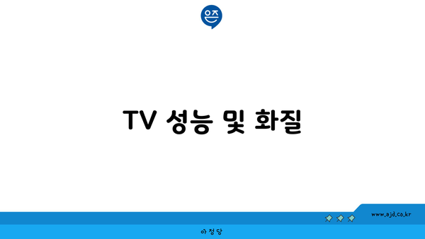 TV 성능 및 화질