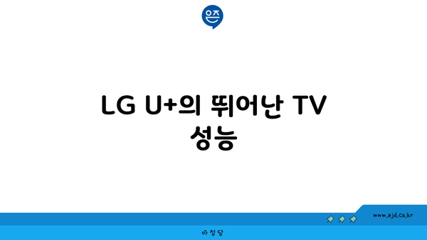 LG 유플러스 티비 요금제 및 인터넷 요금제 뛰어난 성능