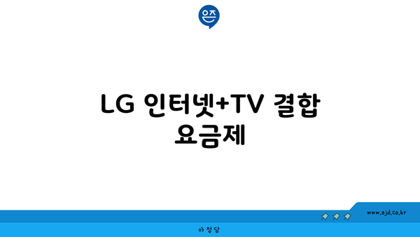 LG 인터넷+TV 결합 요금제