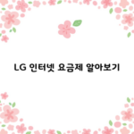 LG 인터넷 요금제 알아보기