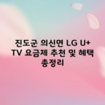 진도군 의신면 LG U+ TV 요금제 추천 및 혜택 총정리