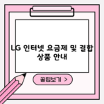 LG 인터넷 요금제 및 결합 상품 안내