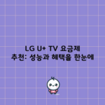 LG U+ TV 요금제 추천: 성능과 혜택을 한눈에