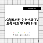 LG헬로비전 인터넷과 TV 요금 비교 및 혜택 안내