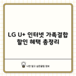 LG 유플러스 인터넷 가족결합 할인 혜택 총정리