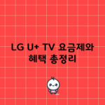 LG U+ TV 요금제와 혜택 총정리