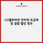 LG헬로비전 인터넷 요금제 및 결합 할인 정보