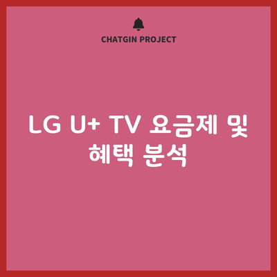 LG U+ TV 요금제 및 혜택 분석