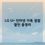 LG U+ 인터넷 가족 결합 할인 총정리