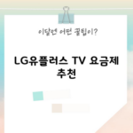 LG유플러스 TV 요금제 추천