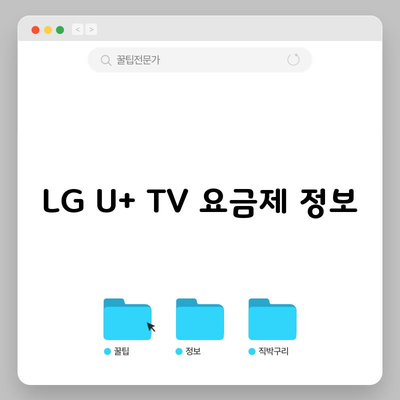 LG U+ TV 요금제, SK KT 알뜰통신사를 제치고 1등을 차지한 이유!