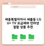 세종특별자치시 새롬동 LG U+ TV 요금제와 인터넷 결합 상품 추천