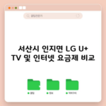 서산시 인지면 LG U+ TV 및 인터넷 요금제 비교