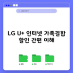 LG U+ 인터넷 가족결합 할인 간편 이해