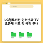 LG헬로비전 인터넷과 TV 요금제 비교 및 혜택 안내