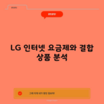 LG 인터넷 요금제와 결합 상품 분석