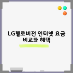 LG헬로비전 인터넷 요금 비교와 혜택