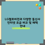 LG헬로비전과 다양한 통신사 인터넷 요금 비교 및 혜택 안내