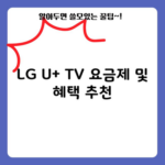 LG U+ TV 요금제 및 혜택 추천