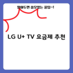 LG U+ TV 요금제 추천