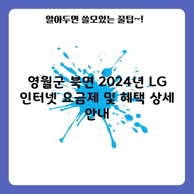 영월군 북면 2024년 LG 인터넷 요금제 및 혜택 상세 안내