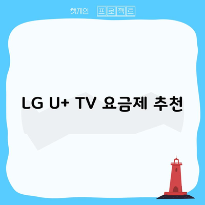 LG U+ TV 요금제 추천