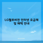 LG헬로비전 인터넷 요금제 및 혜택 안내