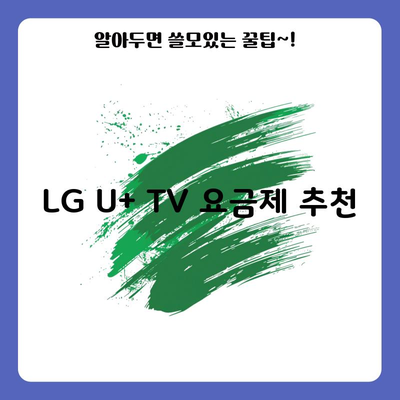 LG U+ TV 요금제 추천