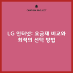 LG 인터넷: 요금제 비교와 최적의 선택 방법