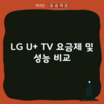 LG U+ TV 요금제 및 성능 비교