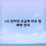 LG 인터넷 요금제 비교 및 혜택 안내