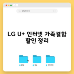 LG U+ 인터넷 가족결합 할인 정리