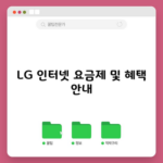 LG 인터넷 요금제 및 혜택 안내