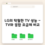 LG의 탁월한 TV 성능 – TV와 결합 요금제 비교