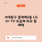 서대문구 홍제제2동 LG U+ TV 요금제 비교 및 혜택