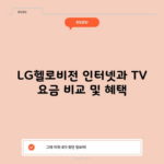 LG헬로비전 인터넷과 TV 요금 비교 및 혜택