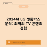 2024년 LG 셋톱박스 분석: 최적의 TV 콘텐츠 경험