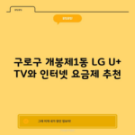 구로구 개봉제1동 LG U+ TV와 인터넷 요금제 추천