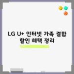 LG U+ 인터넷 가족 결합 할인 혜택 정리